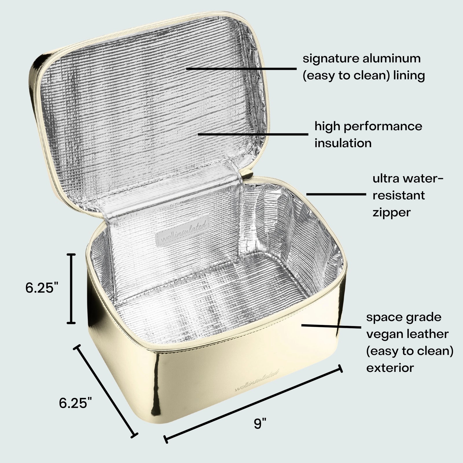WELLinsulated Performance Beauty Case, "Best of Beauty" award winner as the best travel makeup bag for luxury skincare.