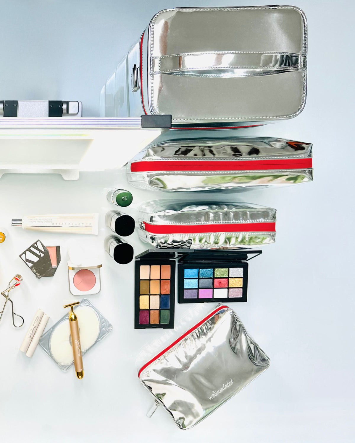 Makeup Artist setup featuring WELLinsulated Bags and Cases.