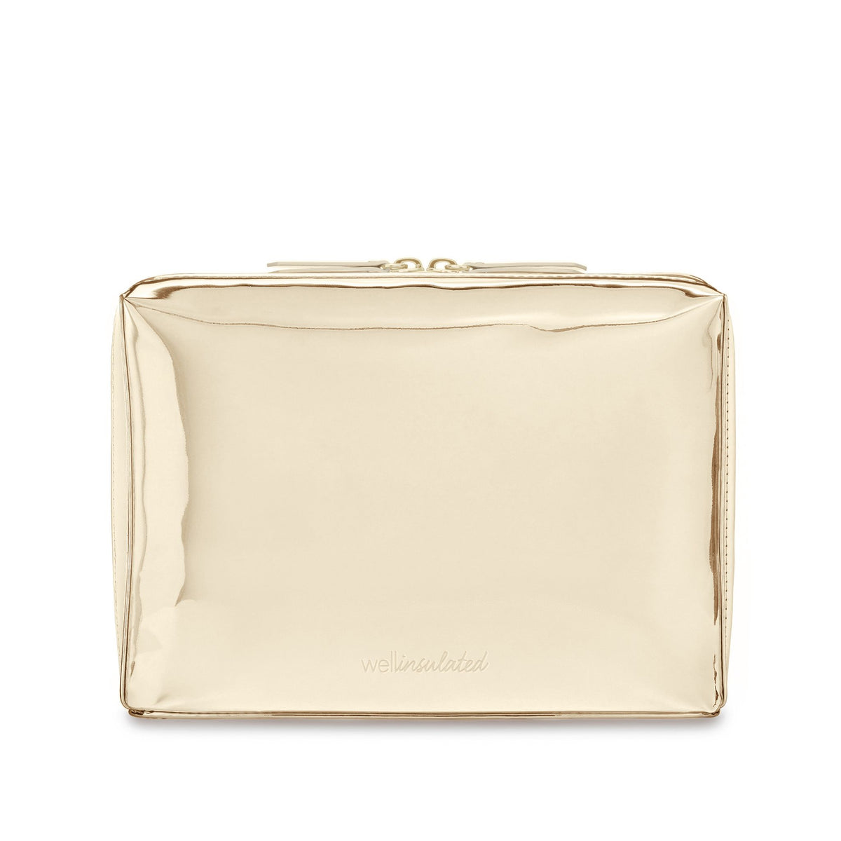 WELLinsulated Performance Beauty Case showing its high quality, easy to clean, metallic mylar coated exterior.