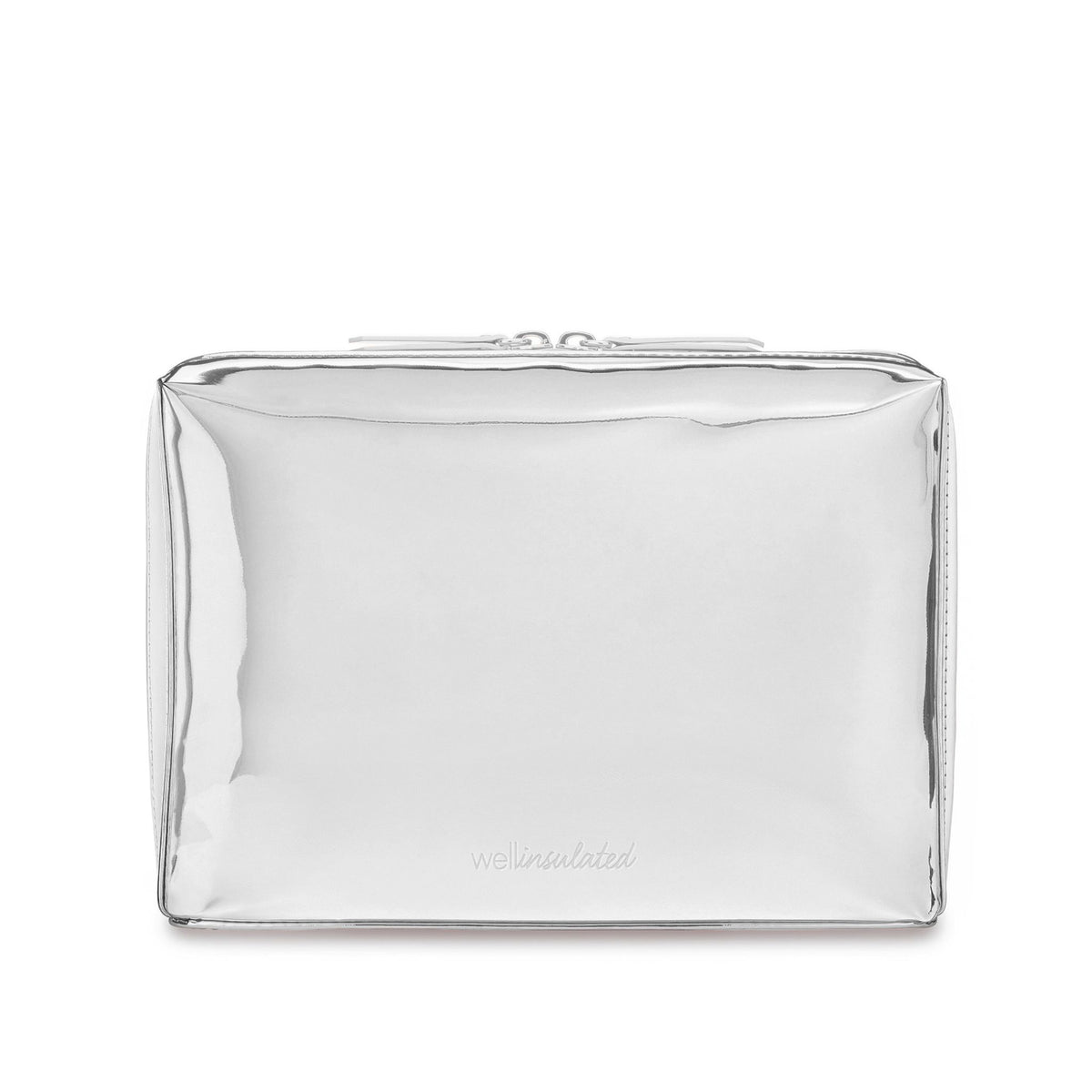WELLinsulated Performance Beauty Case showing its high quality, easy to clean, metallic mylar coated exterior.