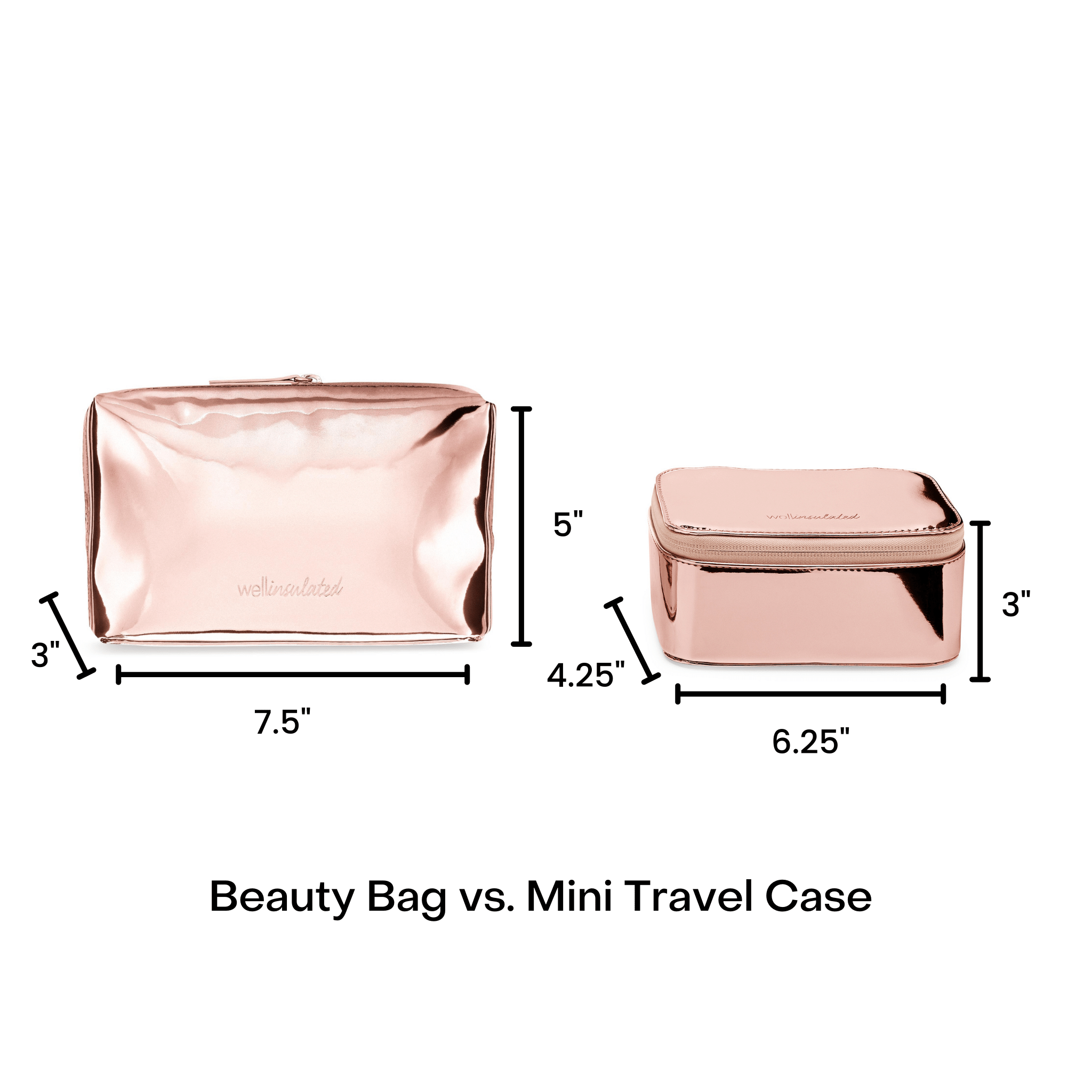 Wellinsulated Performance Beauty Bag Rose Gold