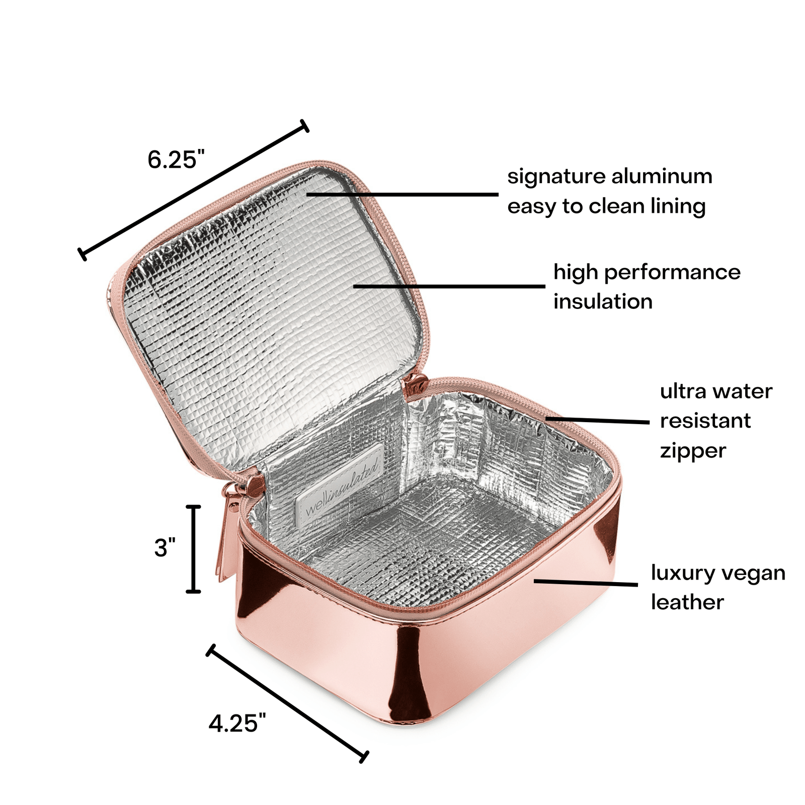 Wellinsulated Performance Beauty Bag Rose Gold