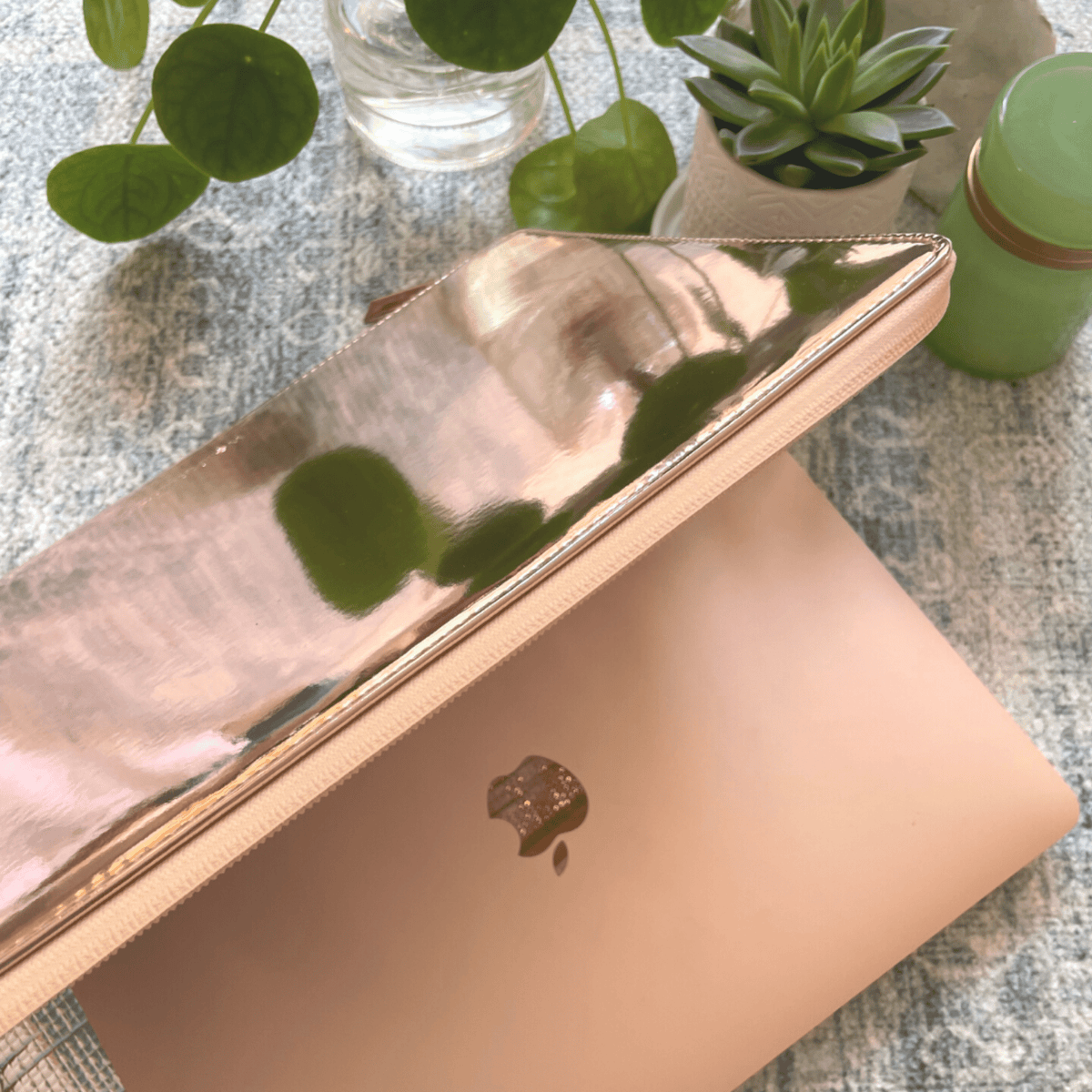Wellinsulated Laptop Sleeve MacBook Case 13 14 Rose Gold